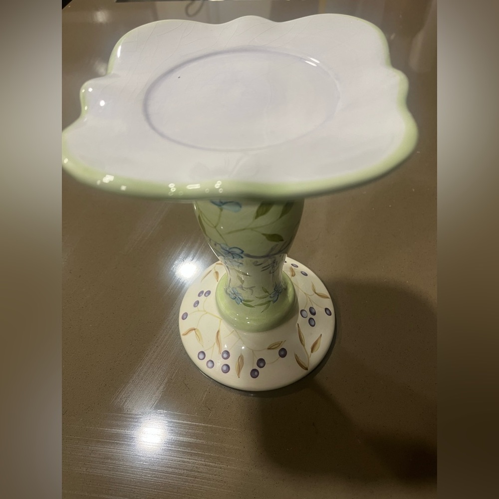 🌸Vintage Capriware ceramic floral candle holder🌸